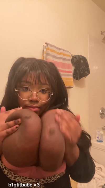 Young girl with huge tits