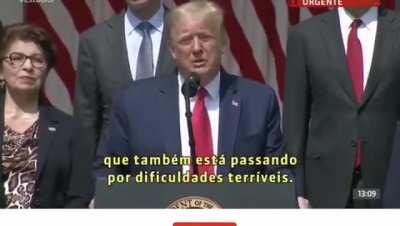 Trump critica postura brasileira durante a crise do Corona Vírus.