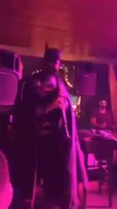 When the acid you dropped at the wedding, kicks in during the reception