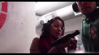 British girl almost kills best friend when using gun for the first time.....