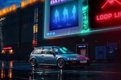 Kanjozoku in the future Cyberpunk 2077. Street race culture