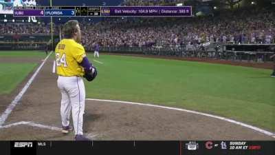 [Highlight] [Highlight] Cade Beloso crushes a go-ahead home run to make it 4-3 LSU in the 11th inning!