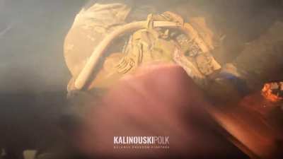 Belarusian Volunteers of the Pro-Ukrainian Kalinouski Regiment were hit by Russian FPV drone while driving their HMMWV. Fortunately the crew survived and was evacuated. Zaporizhia front. Published 01.10.2025