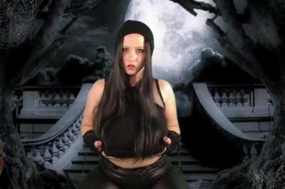 Would you expect this? From modest, radiant angel to sexy, juicy goth.