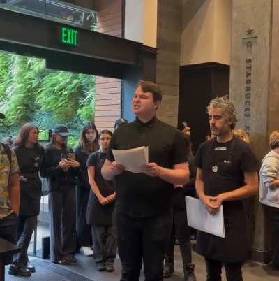 Downtown Disney Starbucks workers walk off the job