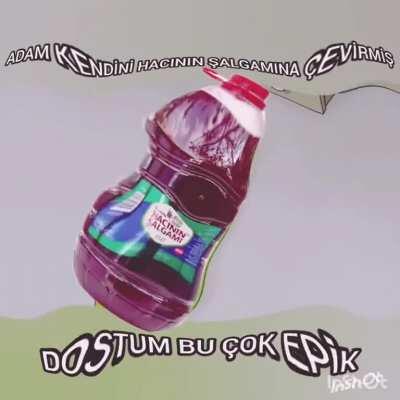 Adam kendini Hacının Şalgamı'na çevirmiş bu çok epik