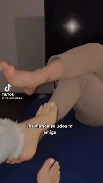 Ladies showing off their toes