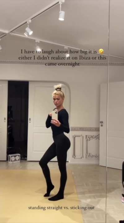 Als sie mal lachen musste weil ihr Hintern so gross ist