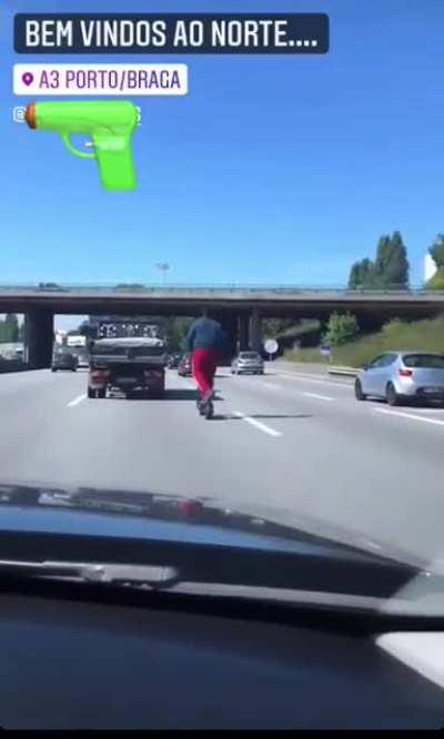 Not a bike, but definitely an idiot.