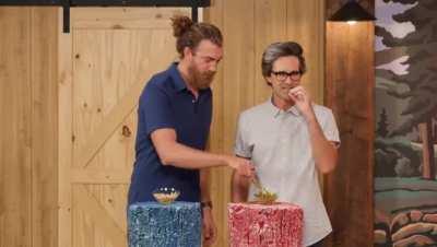 Rhett and Link eat dee’s nuts
