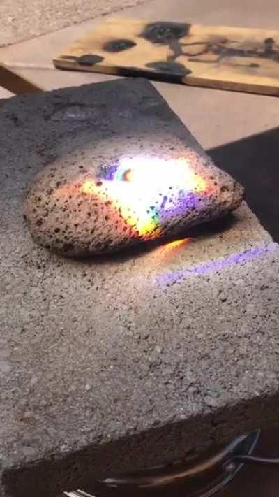 Turning a rock into lava from this huge lens