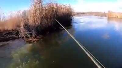 Fishing at the epicenter of 6.4 magnitude earthquake