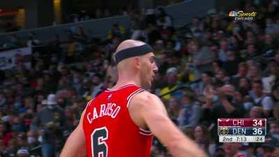 [Highlight] Caruso locks up Monte Morris