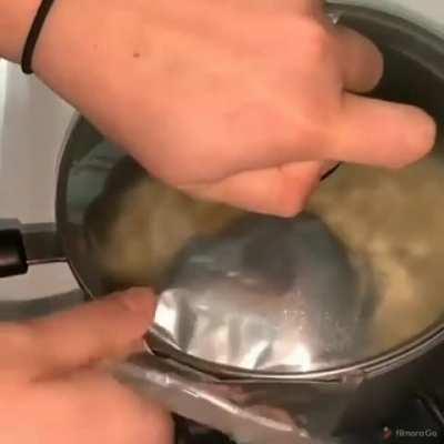 Getting out every bit of cheese