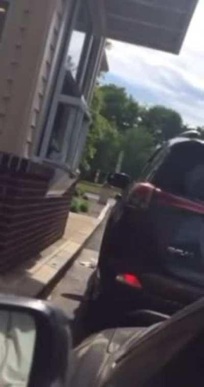 Woman upset because the Barista made her coffee wrong, proceeds to rage