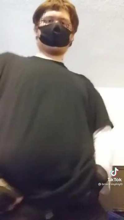 apparently this is an among us cosplay? 📮📮