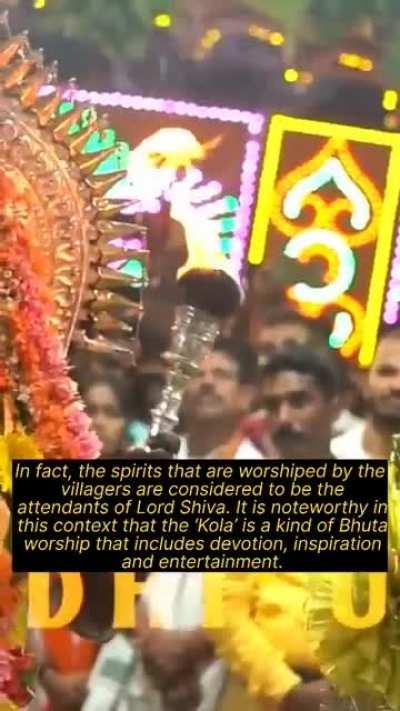 Tracing the Tulu community tradition of 'Bhuta Kola' | A ritualist dance performance that dates back ~ 3,000 years (800 BC). It involves music, dance, recital, and elaborate costumes. Recitals recount the origins of the deity. Recently depicted in the Kan