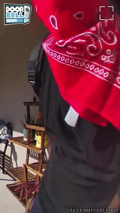 Man with a mask and gun tries to use a scripted story to enter house