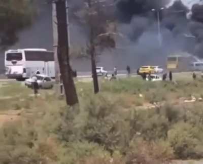 A defense system was destroyed on the Tehran-Qom highway.