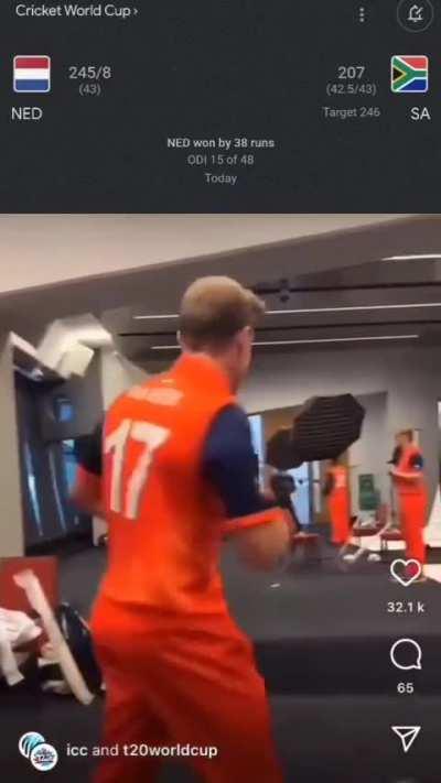 Netherland when there's 
South Africa in cricket world cup 