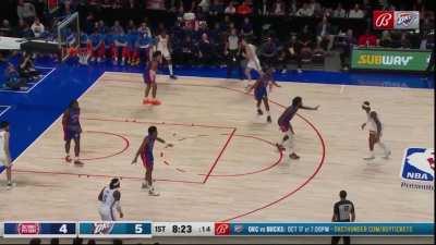 [Highlight] SGA drills the stepback 3