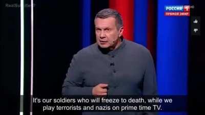 Solovyov scares the hell out of his guests on Halloween.