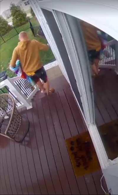 WCGW going down icy steps