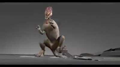 Spinosaurus wielding sword