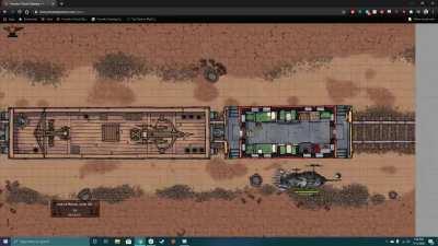Got my Train Heist Battlemap finalized within Foundry VTT. SUPER Excited to run this Encounter.