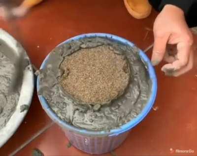 The making of a cement stove