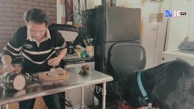 Chó của kuma huy ăn bò dát vàng