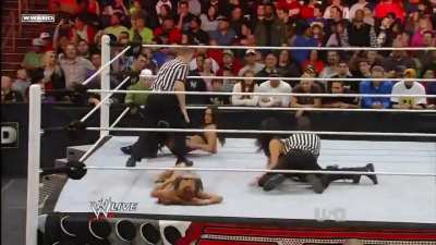 The Bella Twins beat down Eve