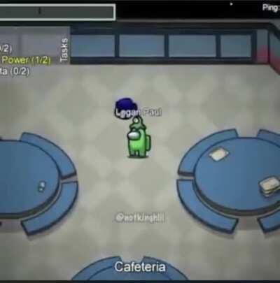 Logan back at it again in among us