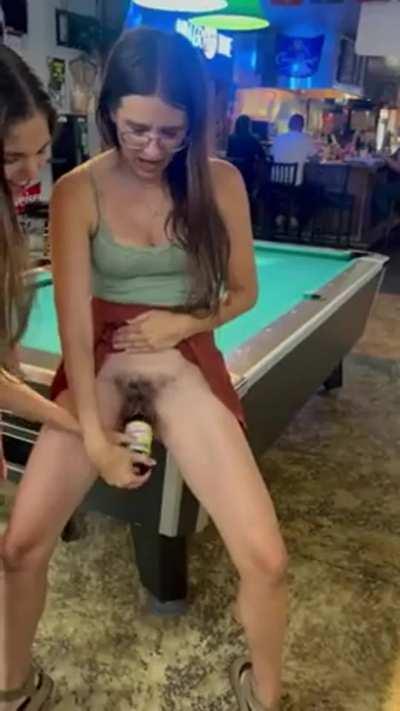 Getting very naughty at the bar