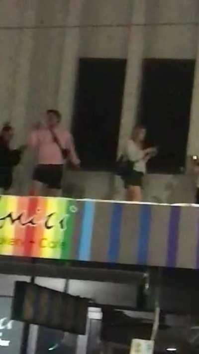 Friday night - Chapel Street - first night out of lockdown. One side of the street had everyone over 25 getting ice cream and dinner. This was the other side of the street…