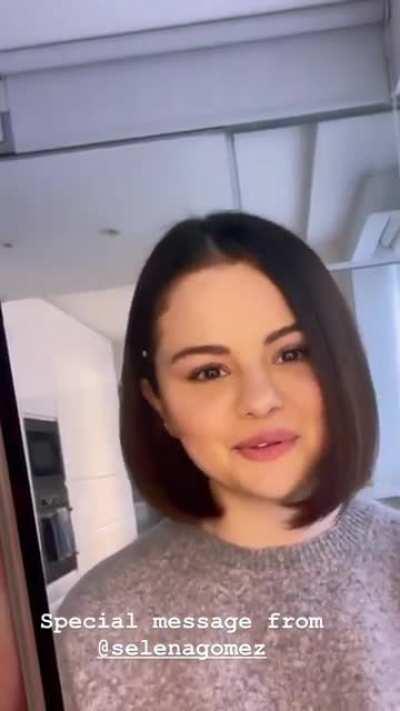 Sel's video message to the attendees of Rare Beauty's Friendsgiving event
