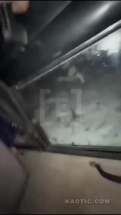 Russians drifting their friend's car.