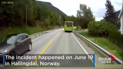 Kids almost get hit by a truck