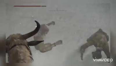 I was laughing hard at the ridiculous scene, until i almost threw my controller out of fear, damn u fromsoft xd
