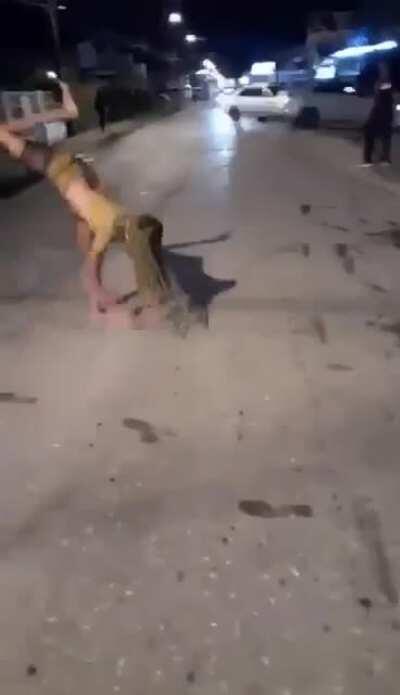 Interesting place to show of your flexibility