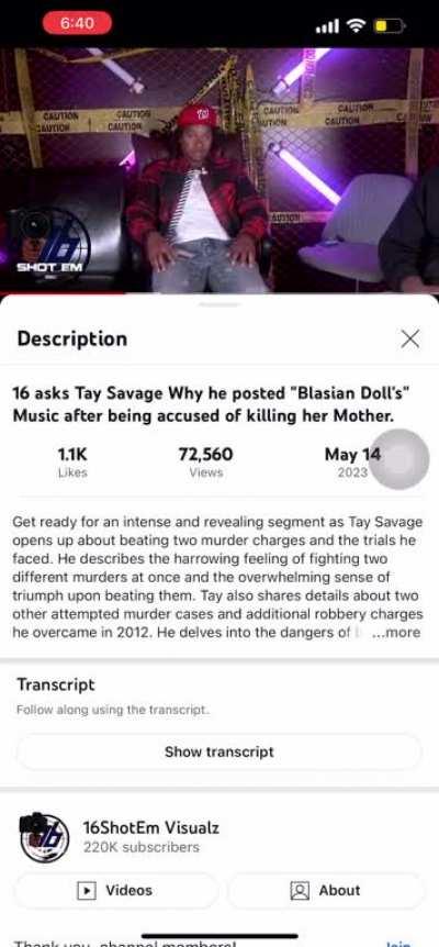 “I wanted to support her. Figured that was the least I could do is try to get her music out there” - Tay Savage on posting the person he was charged with killing’s daughter music