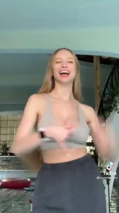 Her new tik tok. The jiggle physics are at work