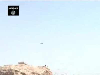 Sunni Insurgency in Iraq (2003-2011) - Islamic State of Iraq - American Apache helicopter shot down by machine gun fire from IS fighters in 2007