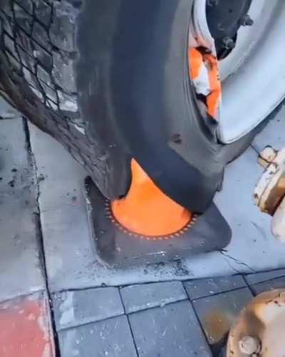 He thought it was merely a plastic cone.