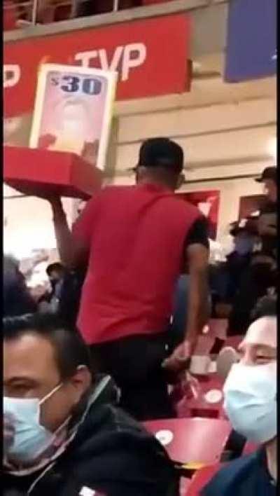 Mexican lady gets kicked out for flashing