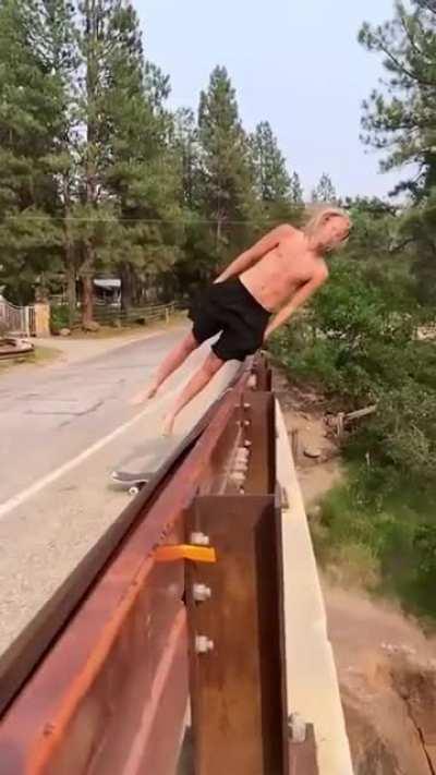 Skating off the bridge