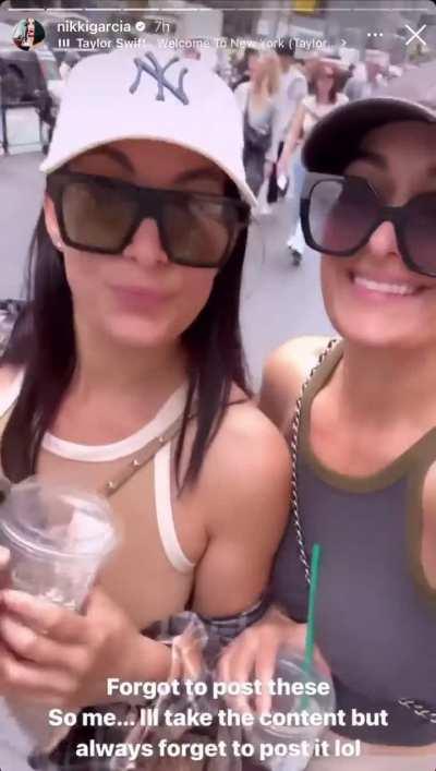 Brie and Nikki bouncing along NYC