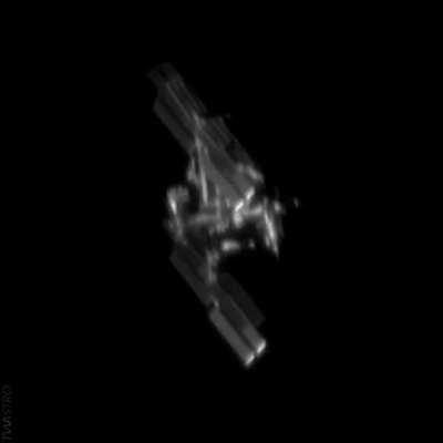 The ISS during its flyover last night [OC]