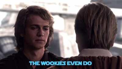 Obi-Wan gives Anakin clothing advice