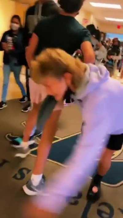 Man is bumping everyone to record a titkok.